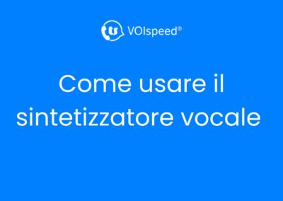 Come usare la sintesi vocale
